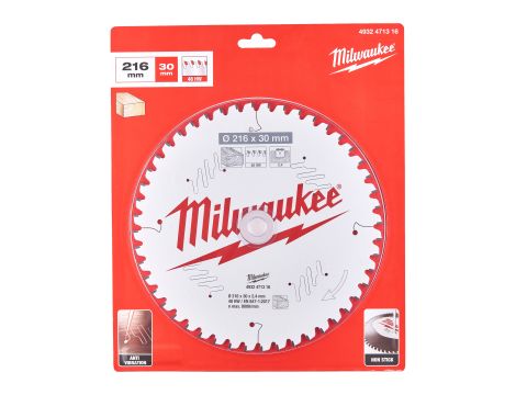 Milwaukee - Tarcza pilarska 216X30X2.4X48ATB NEG. - 4932471316 - 2