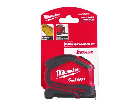 Milwaukee - Taśma miernicza AUTOLOCK 5-16/25 - 4932464665 - opakowanie 6 szt. Cena za szt. - 2