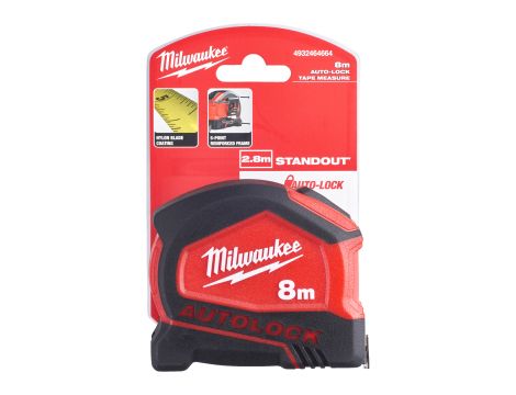 Milwaukee - Taśma miernicza AUTOLOCK 8/25 - 4932464664 - opakowanie 6 szt. Cena za szt. - 2