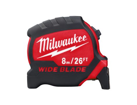 Milwaukee - Taśma miernicza Premium Wide 8 m / 26 ft - 4932471818 - opakowanie 6 szt. Cena za szt.
