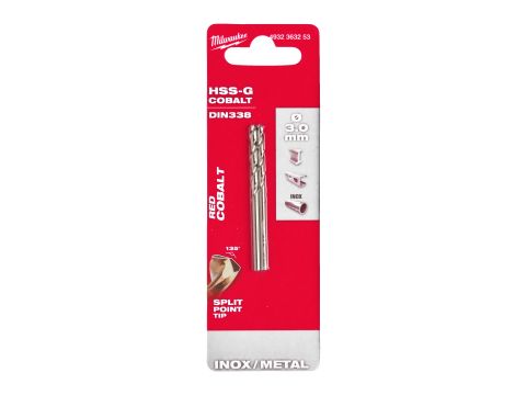 Milwaukee - Wiertło do metalu HSS-G CO 3,0 mm (2 szt.) - 4932363253 - 2