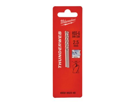 Milwaukee - Wiertło HSS-G Thunderweb 2,5 mm  (2 szt.) - 4932352348 - 2