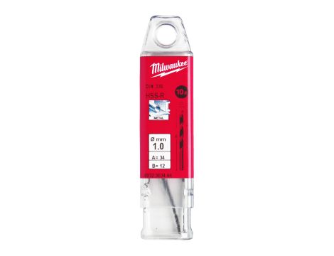 Milwaukee - Wiertło HSS-R 1.0 mm (10 szt.) - 4932363444 - 2