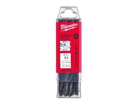 Milwaukee - Wiertło HSS-R 8,0 mm (10 szt.) - 4932363514 - 2