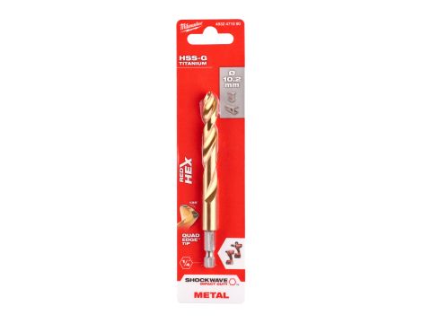 Milwaukee - Wiertło udarowe do metalu SWave HSS-G Tin 10.2mm -1szt. - 4932471090 - 2