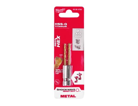 Milwaukee - Wiertło udarowe do metalu SWave HSS-G Tin 3mm -2szt. - 48894763 - 2