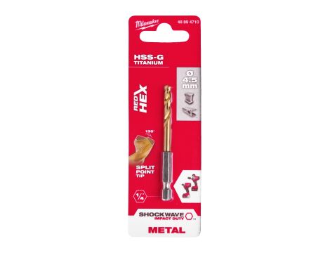 Milwaukee - Wiertło udarowe do metalu SWave HSS-G Tin 4.5mm - 48894710 - 2