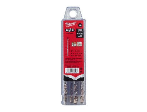 Milwaukee - Wiertło udarowe SDS Plus 5 x 50/110 (10 szt.) - 4932371702 - 2