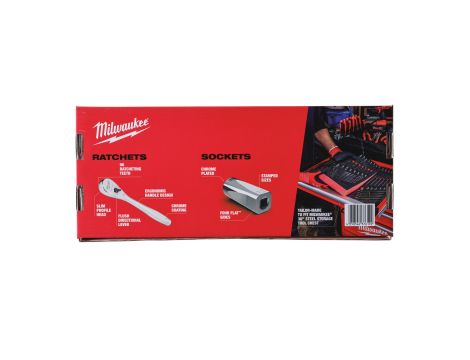 Milwaukee - Wkładka piankowa z grzechotką i nasadkami 3/8“ - do wózków narzędziowych - 4932479825 - 2