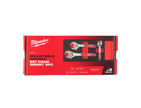 Milwaukee - Wkładka piankowa z kluczami nastawnymi 150mm, 200mm & 250mm - do wózków narzędziowych - 4932492397 - 2