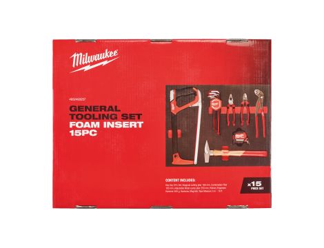 Milwaukee - Wkładka piankowa z narzędziami ręcznymi 15szt. - do wózków narzędziowych - 4932493257 - 2