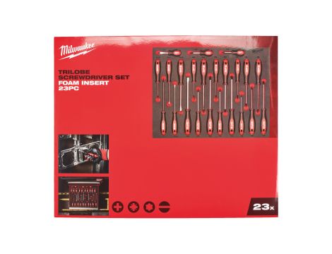 Milwaukee - Wkładka piankowa z wkrętakami - do wózków narzędziowych - 4932479830 - 2