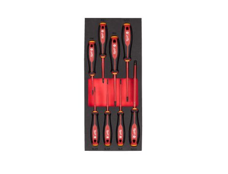 Milwaukee - Wkładka piankowa z wkrętakami VDE 8szt. - do wózków narzędziowych - 4932493249