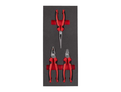 Milwaukee - Wkładka piankowa ze szczypcami 160/180/205mm - do wózków narzędziowych - 4932493256