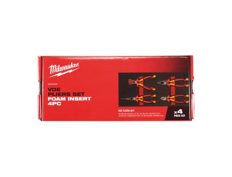 Milwaukee - Wkładka piankowa ze szczypcami VDE 4szt. - do wózków narzędziowych - 4932493250 - 2