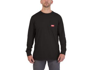 Milwaukee - WTLSBL-S T-shirt z kieszonką z długim rękawem - czarny - 4932493033