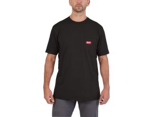 Milwaukee - WTSSBL-XXL T-shirt z kieszonką z krótkim rękawem - czarny - 4932493007