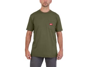 Milwaukee - WTSSGRN-S T-shirt z kieszonką z krótkim rękawem - zielony - 4932493018