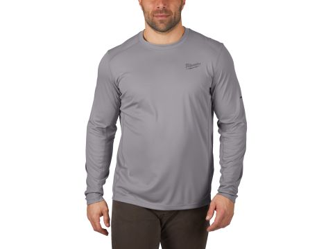 Milwaukee - WWLSG-XXL Lekka koszulka robocza z długim rękawem - szara - 4933478192