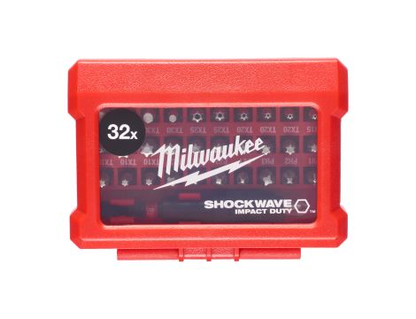 Milwaukee - Zestaw bitów Shockwave w kasecie - 32 szt. - 4932464240 - 2