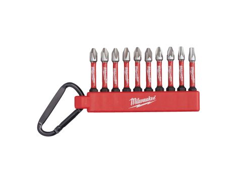 Milwaukee - Zestaw bitów udarowych SHOCKWAVE™ Impact Duty 10 szt. + karabińczyk (Zestaw 2) - 4932492939 - opakowanie 50 szt. Cena za szt.