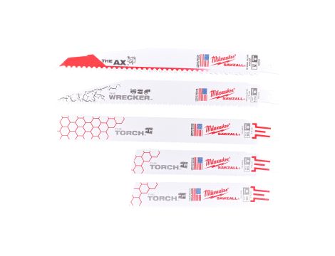 Milwaukee - Zestaw brzeszczotów do piły szablastej - 5 szt. - 49222205