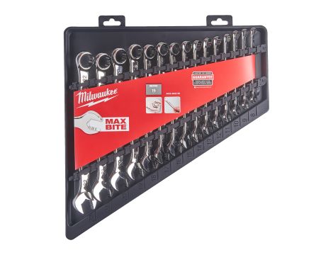 Milwaukee - Zestaw kluczy płasko-oczkowych MAXBITE 15 szt. - metryczny - 4932464258 - 2