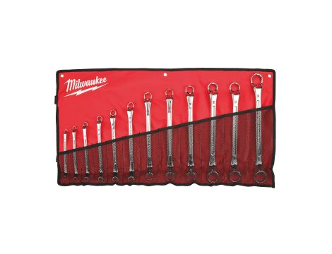 Milwaukee - Zestaw kluczy podwójnie odsadzonych 75° - 12 szt - 4932492738