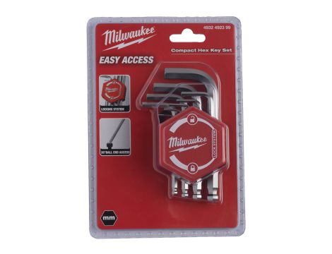 Milwaukee - Zestaw kompaktowych kluczy imbusowch HEX 9 szt.  - 4932492399 - 2