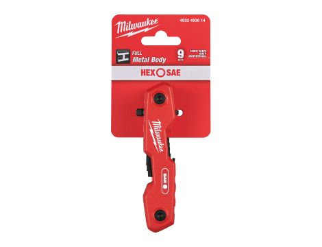Milwaukee - Zestaw składanych kluczy imbusowych HEX Imperialne 9 szt. - 4932493614