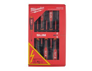Milwaukee - Zestaw wkrętaków VDE - 7szt. (SL0,4X2,5X75, SL0,5X3X100, SL0,8X4X100, PH2 X100, PZ1 X80, PZ2 X100, tester) - 4932478738 - image 2