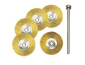 Szczotki druciane Proxxon 22 mm dyski mosiądz [5 cz.]