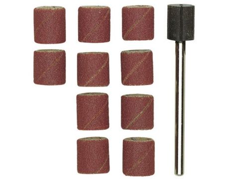 Końcówka szlifierska 10x10 mm Proxxon gr 150 korund + trzpień 10 szt.