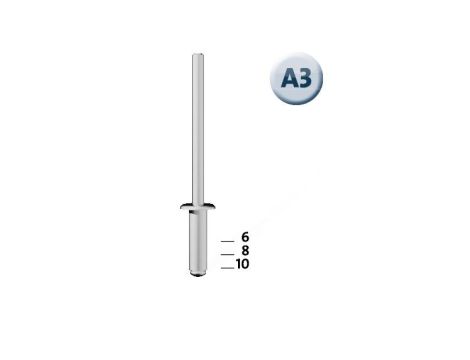 Nity aluminiowe A3/10 NOVUS [30 szt.]