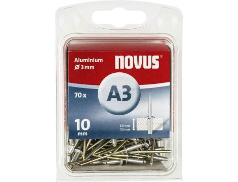 Nity aluminiowe A3/10 NOVUS [70 szt.]