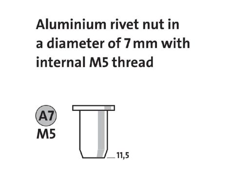 Nitonakrętki aluminiowe AM5/11,5 NOVUS [10 szt.]