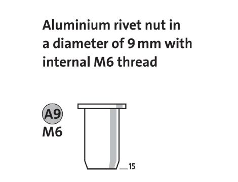 Nitonakrętki aluminiowe AM6/15 NOVUS [10 szt.]