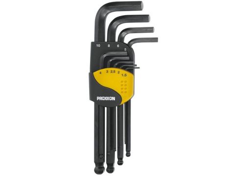 Zestaw kluczy imbusowych PROXXON do śrub HX z uchwytem [9 części]