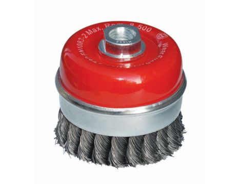 Szczotka doczołowa 80 mm/M14 ABRABORO - drut splatany 0,5 mm