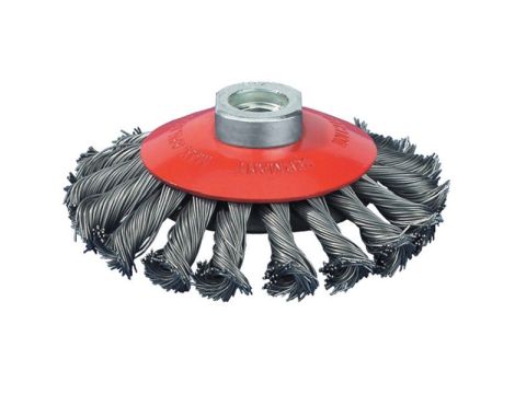 Szczotka stożkowa 100 mm/M14 ABRABORO - drut splatany 0,5 mm