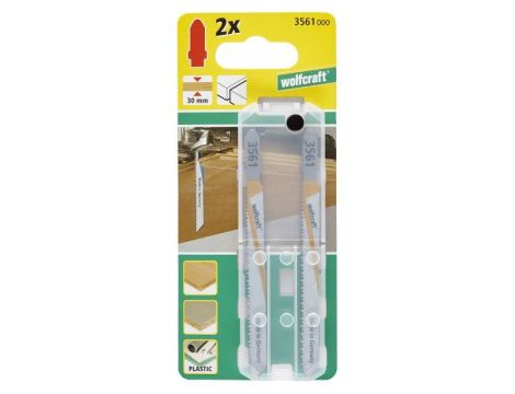 2 brzeszczoty Wolfcraft - uchwyt T, czyste, dokładne cięcia z obu stron materiału - 2