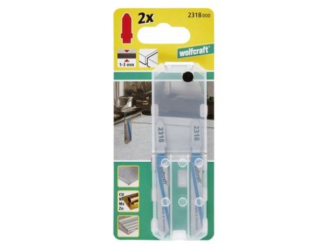 2 brzeszczoty Wolfcraft - uchwyt T, 1-3 mm, cięcia dokładne, blachy - 2