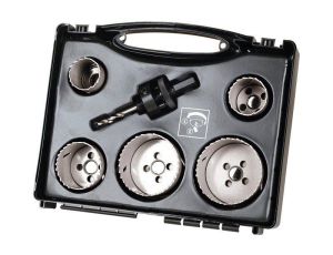 Zestaw otwornic 35, 40, 51, 65, 68 mm Wolfcraft - instalacje elektryczne i sanitarne