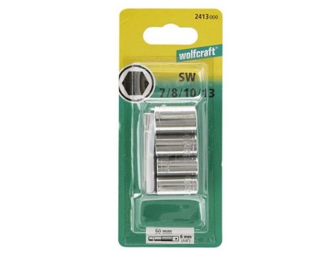 Zestaw nasadek 1/4 cala 7, 8, 10, 13 Wolfcraft - 2