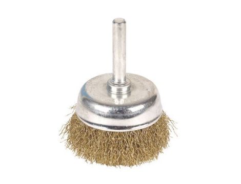 Szczotka doczołowa 50 mm Wolfcraft - drut mosiężny, trzpień