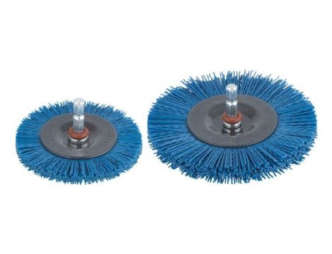 Szczotka tarczowa 75 mm/6 mm Wolfcraft - drut pokryty nylonem