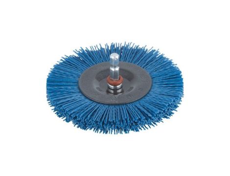 Szczotka tarczowa 100 mm/6 mm Wolfcraft - drut pokryty nylonem