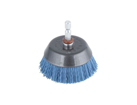 Szczotka doczołowa 65 mm/6 mm Wolfcraft - drut pokryty nylonem