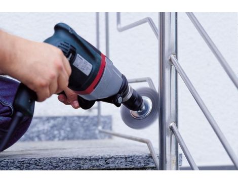 Szczotka tarczowa 75 mm/6 mm Wolfcraft - drut inox - 2