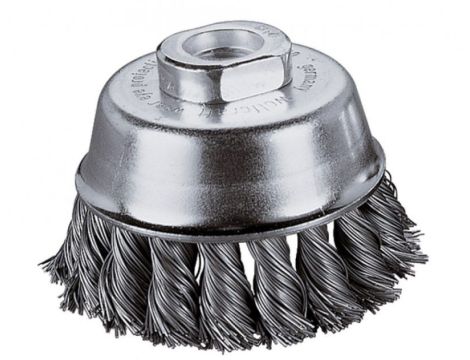 Szczotka doczołowa 65 mm/M14 Wolfcraft - drut splatany